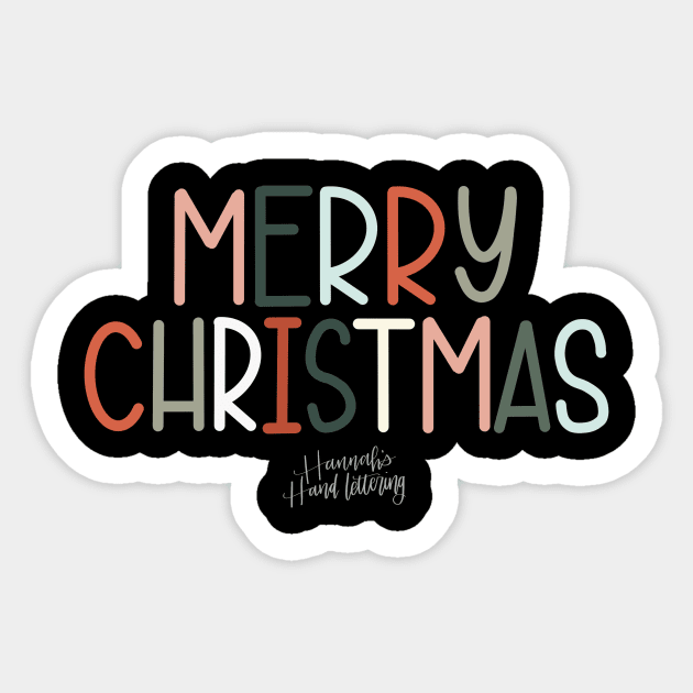 Merry Christmas! Sticker by Hannah’s Hand Lettering